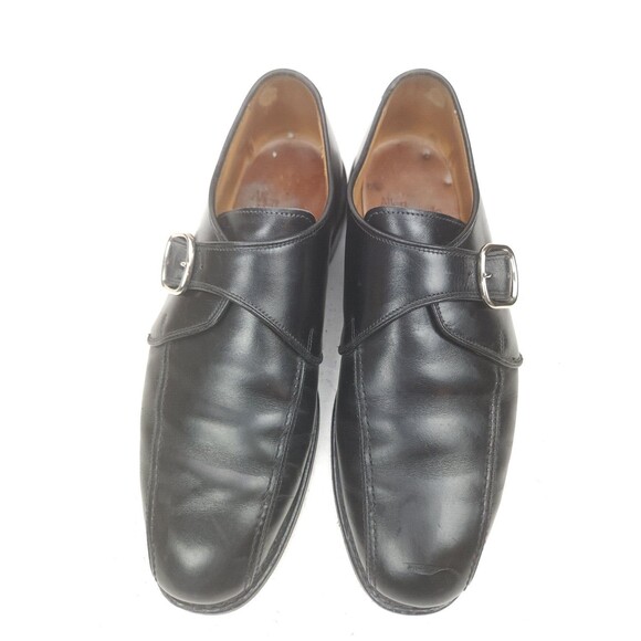 Allen Edmonds Men's Concord Leather Monk Strap Black Bicycle Toe Shoes 7.5 D - Picture 7 of 12